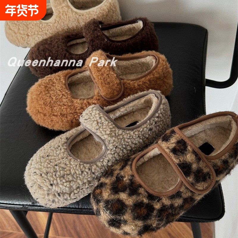 网红雪地靴羊羔毛法式加绒面包鞋女复古魔术贴保暖玛丽珍豆豆鞋,女鞋,时尚雪地靴,淘宝优惠券,粉丝福利购,淘宝优惠卷