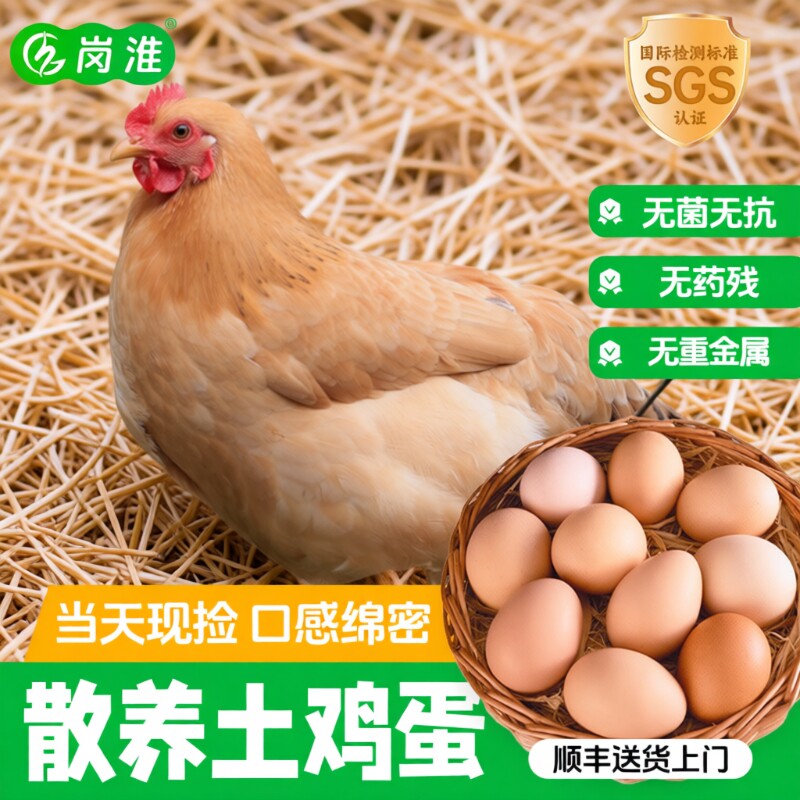 正宗紫蓬山农家散养土鸡蛋乌鸡蛋农户走地鸡蛋新鲜柴笨草顺丰60枚