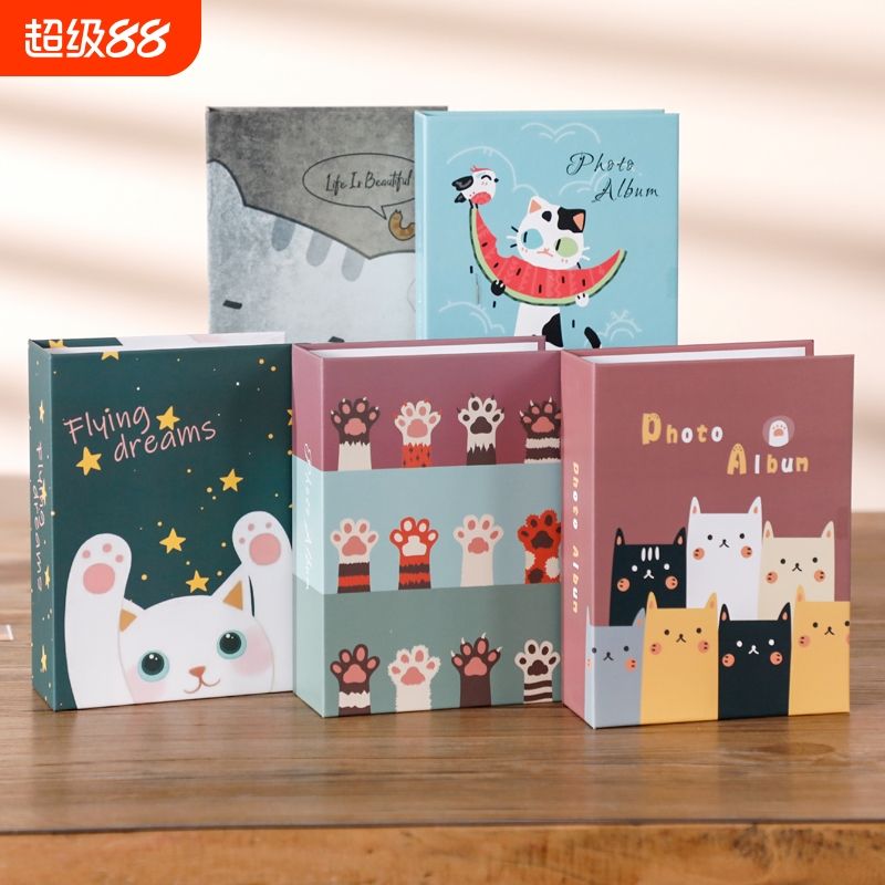 相册本567寸装插页式纪念册家庭版相册影集大容量照片收纳册5寸