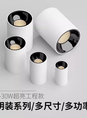 led明装射灯深防眩光吸顶式圆形天花灯智能筒灯客厅无主灯山丘