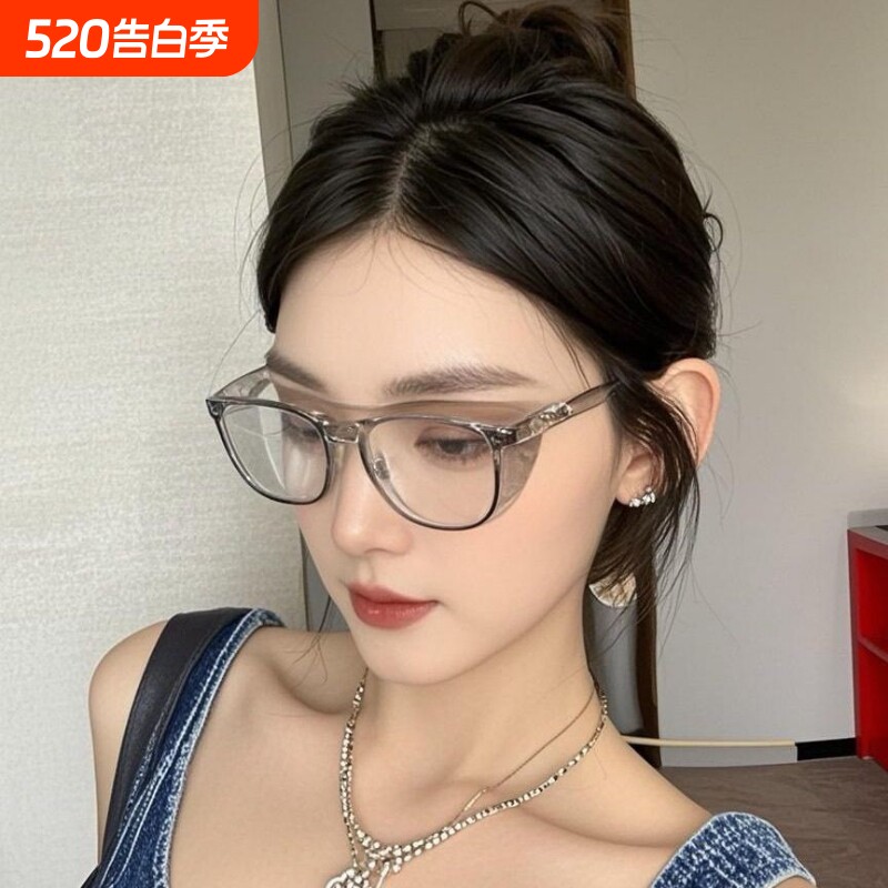防花粉过敏眼镜女款防灰防蓝光护目镜防护骑行防风沙雪地飞沫飞虫