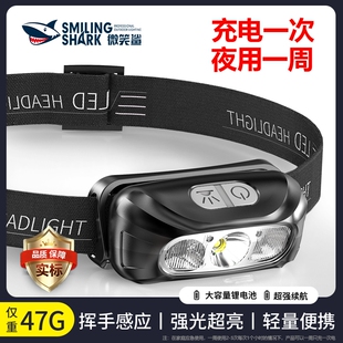 夜钓鱼头灯强光充电超亮led头戴式疝气手电筒轻专用感应超长续航