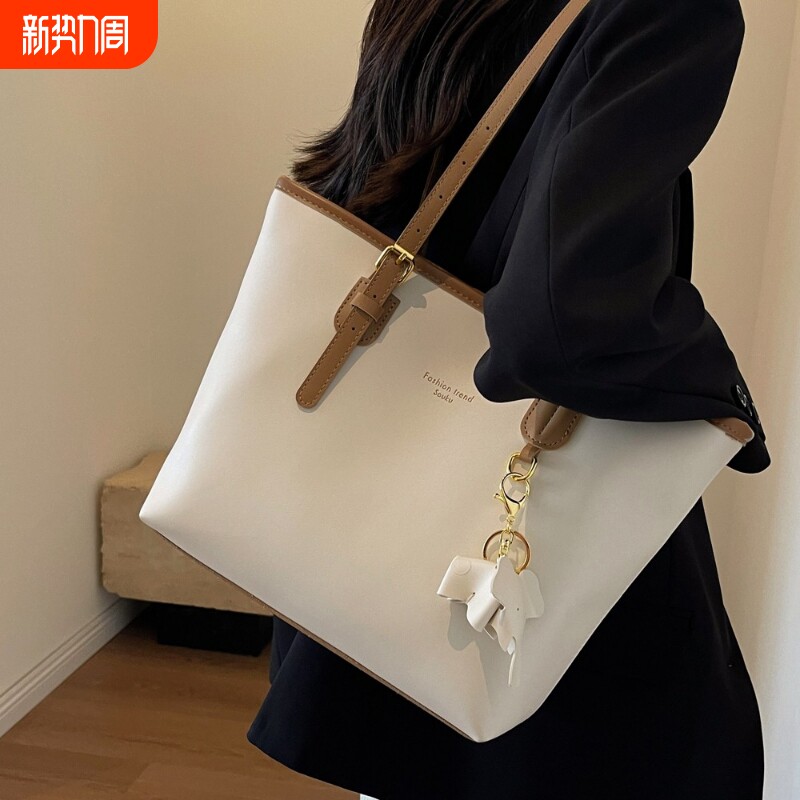 伊布古奇大容量包包2025新款大学生上课单肩包女士手提通勤托特包