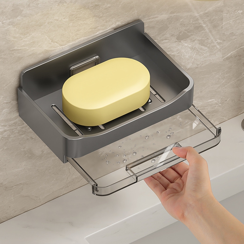 T肥皂盒/壁挂B1pf0-双层肥皂沥水盒免打孔肥皂盒壁挂式卫生间