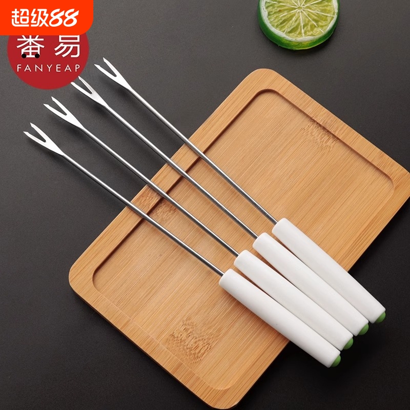 水果叉A1pf0-儿童可爱蛋糕叉点心甜品叉小奢家用欧式水果叉子