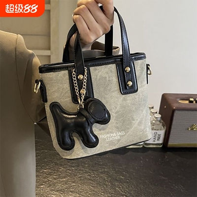 伊布古奇小拎包女爆款水桶包斜挎包高级感手提包小托特包蓝色贵气