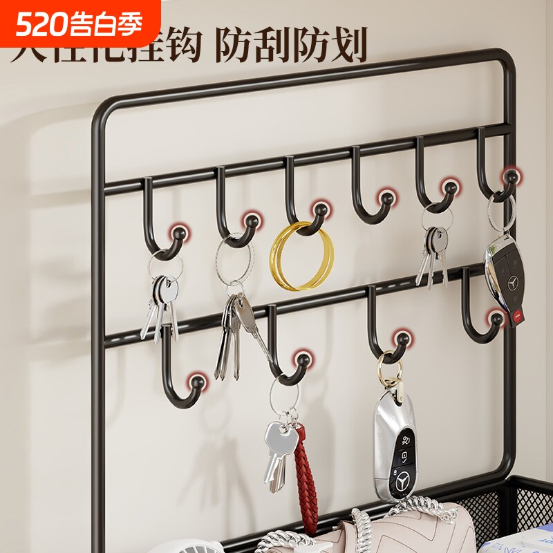 钥匙收纳盒入户门口玄关多功能储物盒鞋柜上方置物架桌面收纳架子