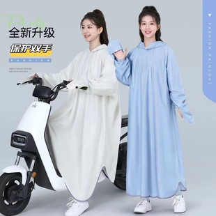 新款电动电瓶车雨衣女成人男款雨披防暴雨全身长款徒步户外雨衣服