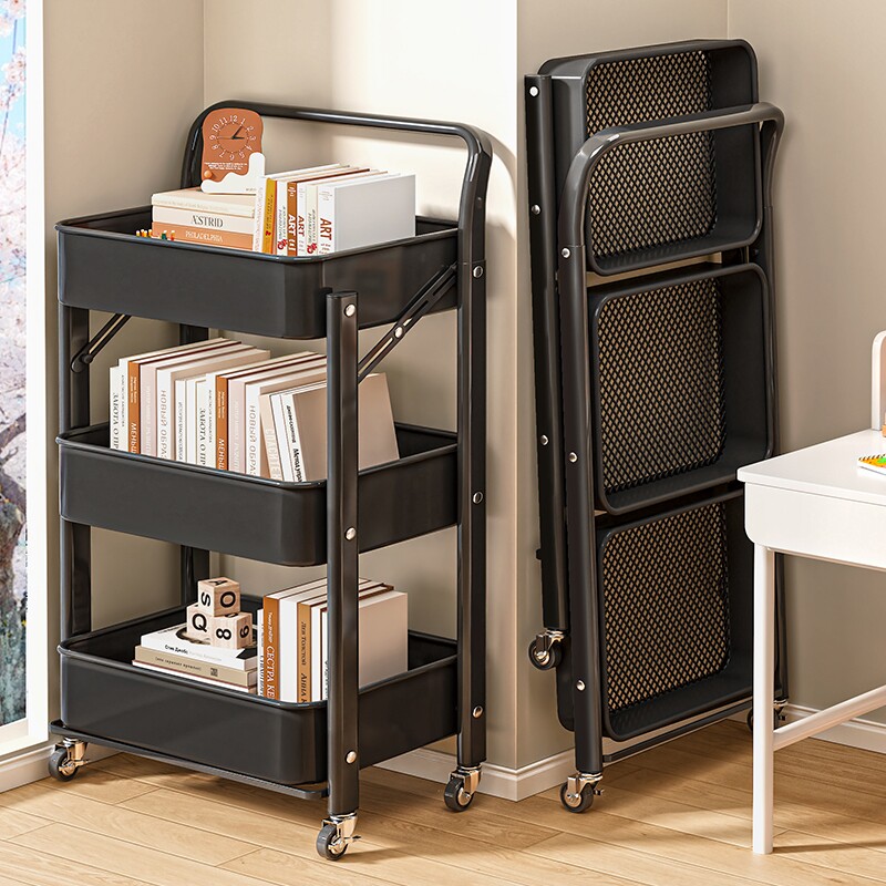 小推车置物架厨房浴室落地多层卧室书本移动婴儿玩具零食储收纳架