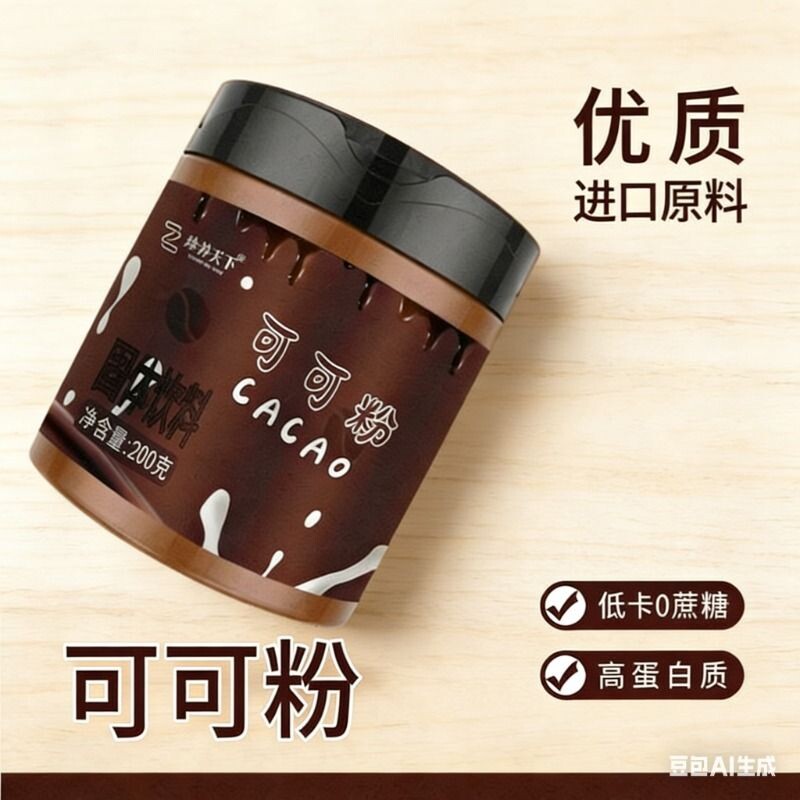 天然可可粉烘焙蛋糕专用冲饮可可粉未碱化低脂奶茶店食用巧克力粉