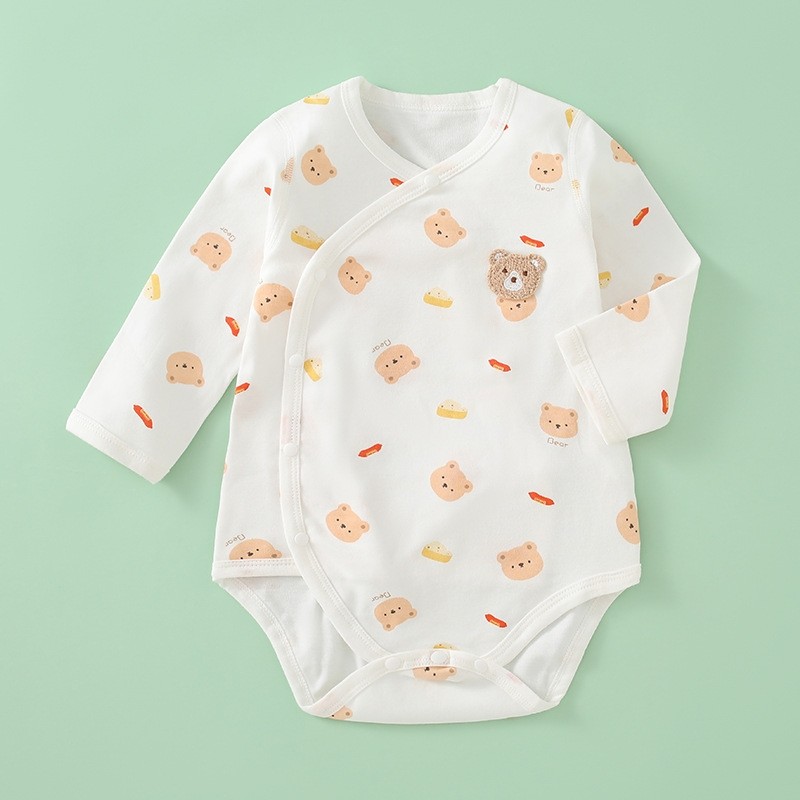 新生婴儿包屁衣纯棉无骨A类三角哈衣初生宝宝长袖四季款连体衣