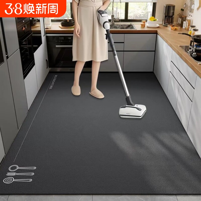 硅藻泥厨房防滑防油地垫专用可擦免洗吸水耐脏脚垫大面积地毯地板