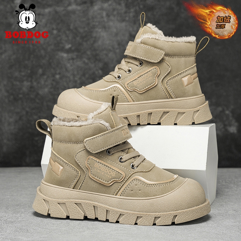 巴布豆男童雪地靴2025冬季新款