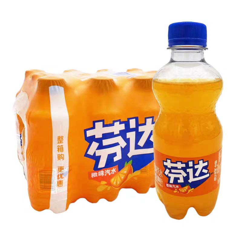 芬达橙味300ml 12瓶迷你小瓶装汽水整箱夏日快乐水果味碳酸饮料