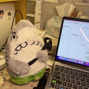 鲨bee玩偶鲨叉公仔毛绒玩具鲨雕布娃娃鲨鱼女生抱枕搞怪礼物男生