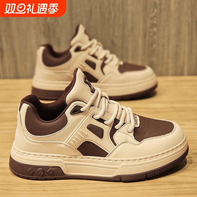 男鞋2025年新款春秋高级感百搭黑白熊猫板鞋学生运动休闲小白潮鞋