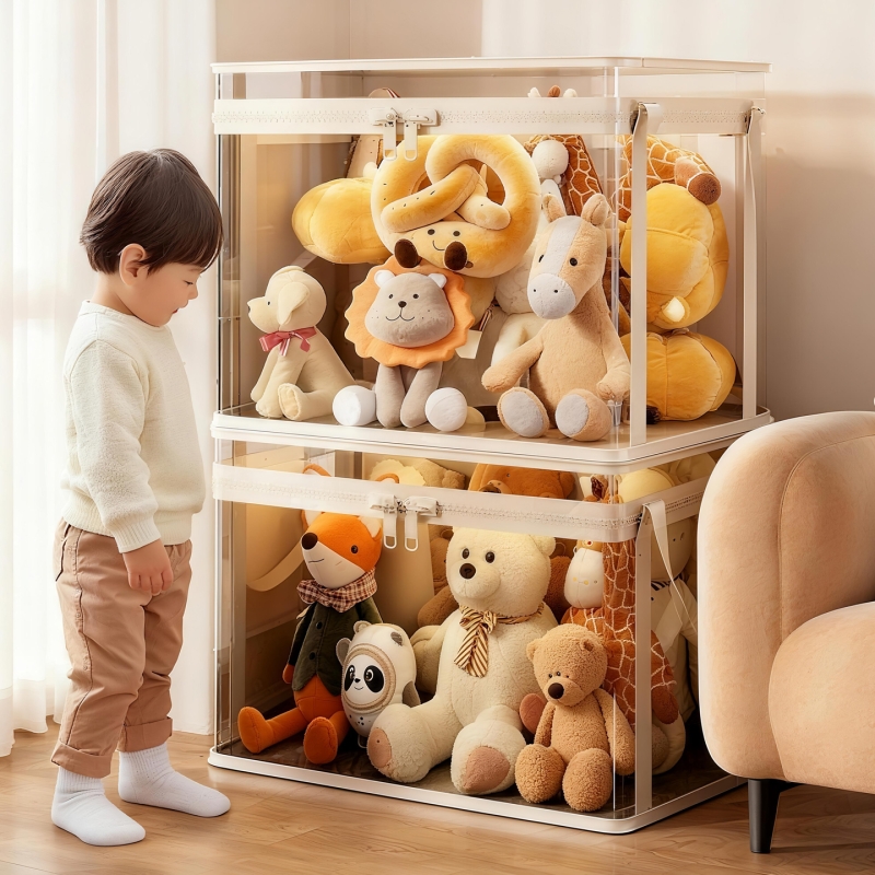 娃娃收纳桶家用毛绒玩具防尘