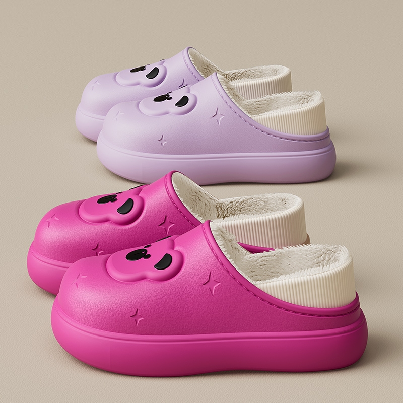 包头防水棉拖鞋冬季女EVA全包加绒保暖舒适居家室内棉鞋情侣棉拖