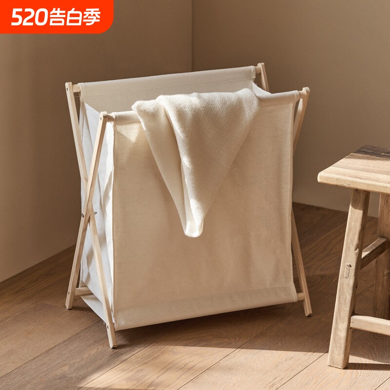 脏衣篮玩具收纳桶脏衣篓可折叠衣服收纳筐布艺棉麻大容量洗衣篮