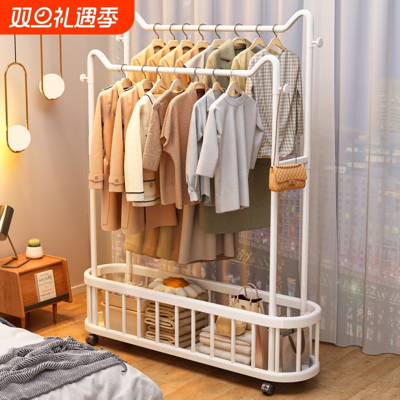 落地衣架挂衣架卧室内简易阳台移动晾衣架房间客厅置物衣帽架收纳