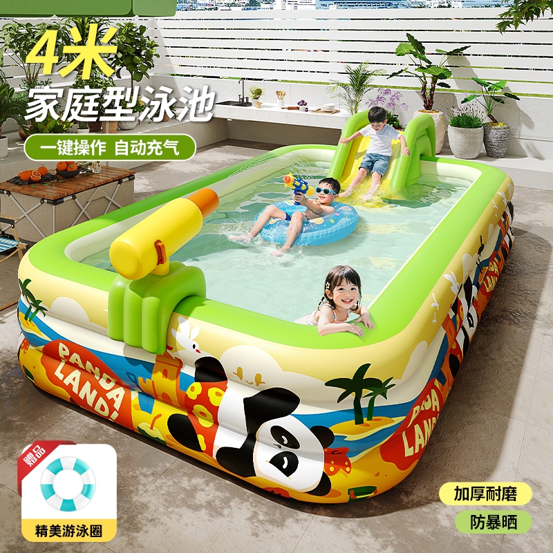 充气游泳池儿童家用水池大型成人户外家庭折叠农村院子宝宝泳池