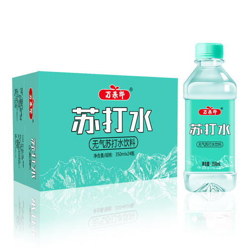 无糖无气原味苏打水350ml*24瓶装整箱