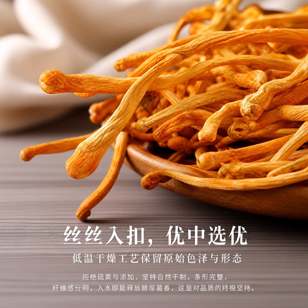 楷美虫草花煲汤农家干货好食材蛹虫草当季火锅凉拌泡茶脱水食用