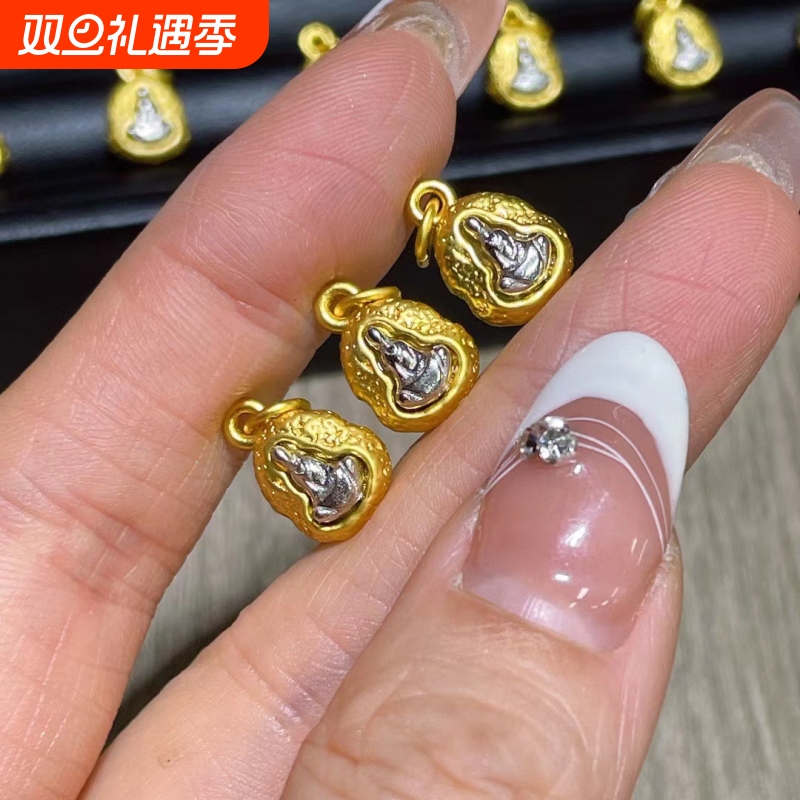 新品原创沙金无相佛文玩配饰手工DIY网红同款爆款配饰配件半成品