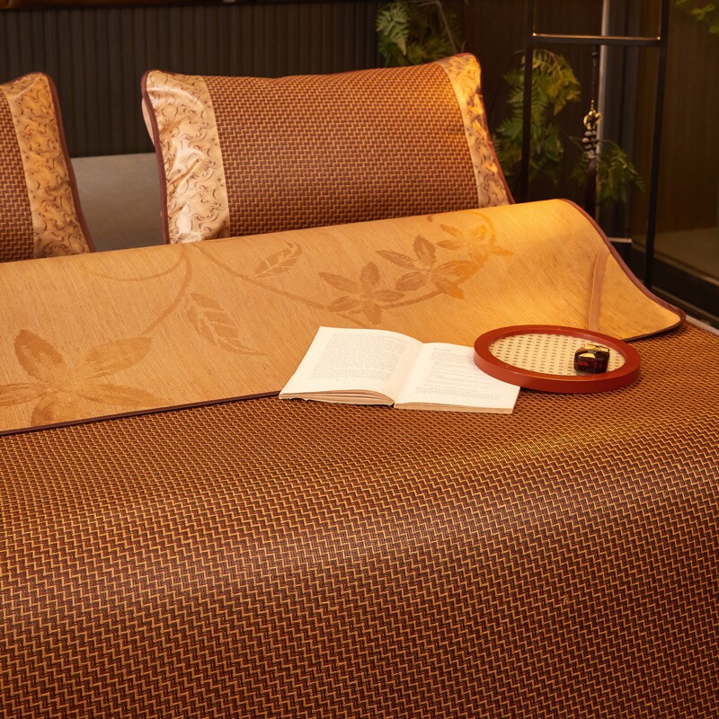 夏季双面藤席凉席可折叠草席裸睡冰丝席子家用