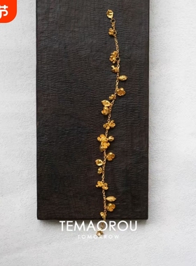 新中式复古「桂影流金」金色桂花手链2025年新款时尚手饰配饰