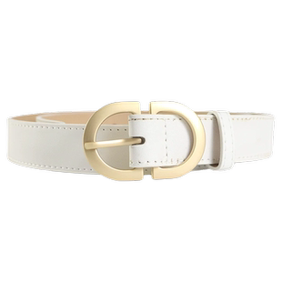 皮带女韩版简约配西装夏季牛仔裤黑色学生潮流装饰腰带金扣针扣