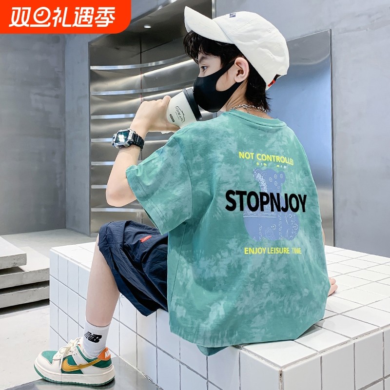 男童t恤夏装2025新款男孩中大童纯棉短袖夏季儿童夏款衣服时髦潮