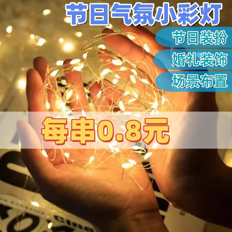 彩灯灯串灯笼灯芯闪灯串灯满天星LED小氛围装饰灯珠灯带闪烁气氛