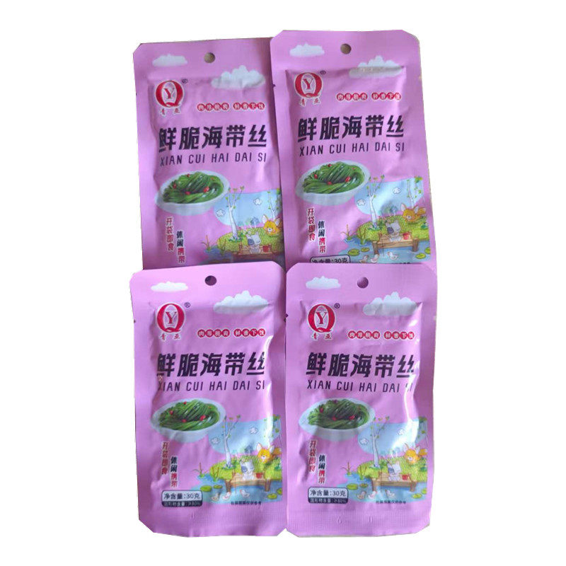 青亚鲜脆香辣味海带丝开袋即食30克速食零食开袋即食解馋咸菜