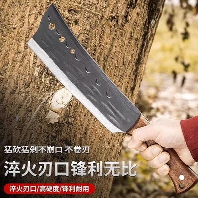 锰钢锻打砍柴刀家用劈柴砍猪户外开路工具手工锋利高硬度多用登山