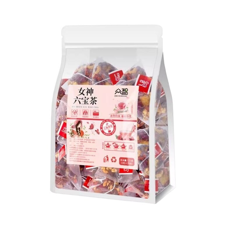 女神六宝茶红枣桂圆枸杞玫瑰花茶养生茶包元气四宝茶125g