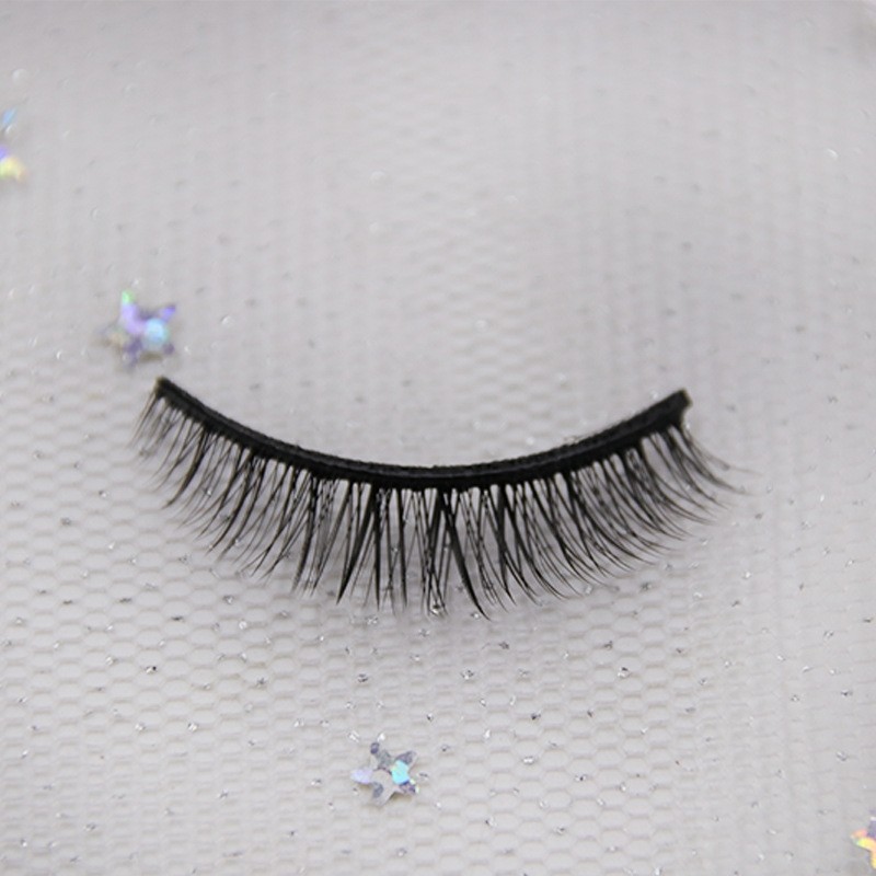 假睫毛外贸自然逼真清新款睫毛自然裸妆小猫假睫毛批发十对装