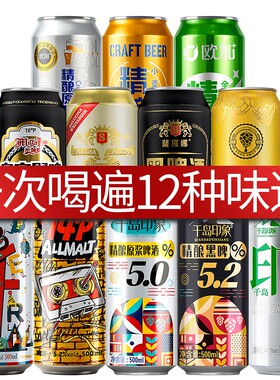 国产精酿啤酒组合装12罐