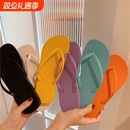 夹脚拖鞋人字拖女ins潮夏外穿软底沙滩防滑情侣夹板凉拖平底度假