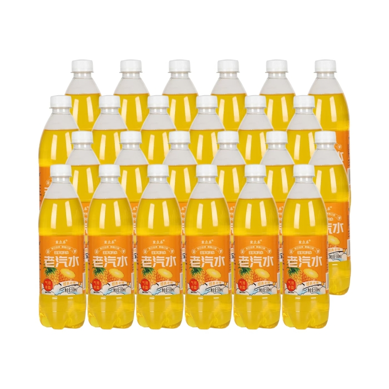 正宗菠萝味汽水600ml24瓶无糖碳酸饮料批发整箱特价饮料