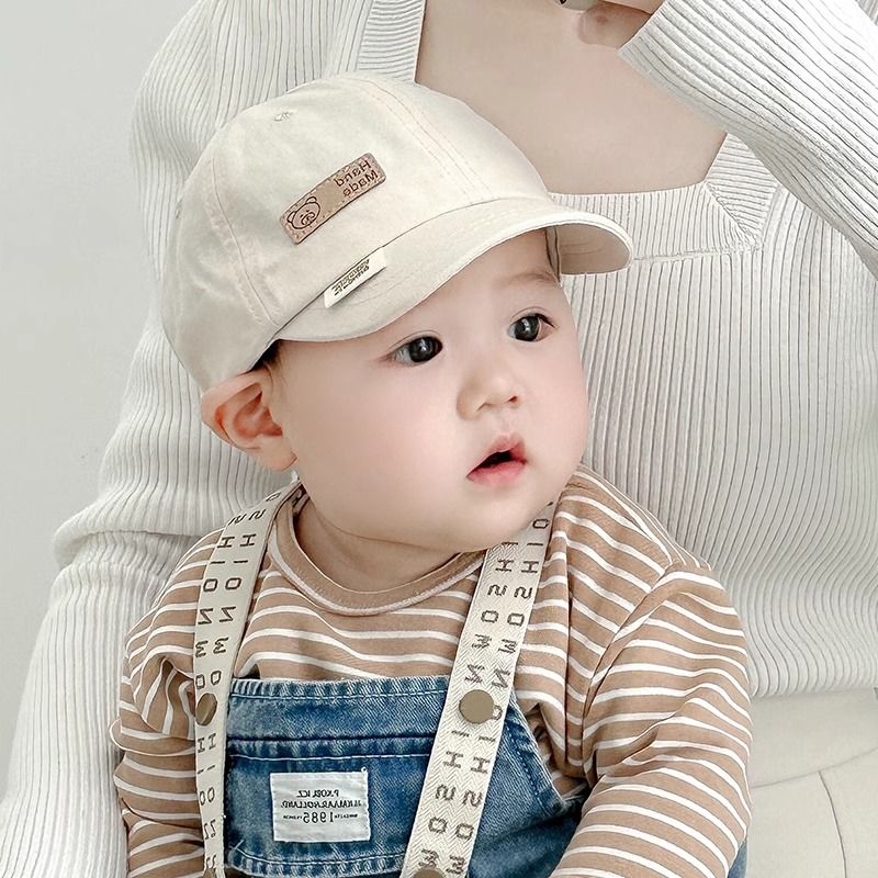 一岁男宝宝帽子夏季婴幼儿童棒球帽卡通鸭舌凉帽遮阳太阳网帽透气