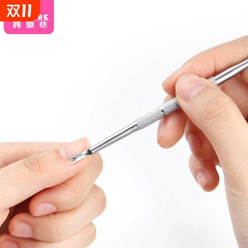 死皮叉DA1vq0-不锈钢铲去边缘倒刺推叉除角质叉美甲修剪死
