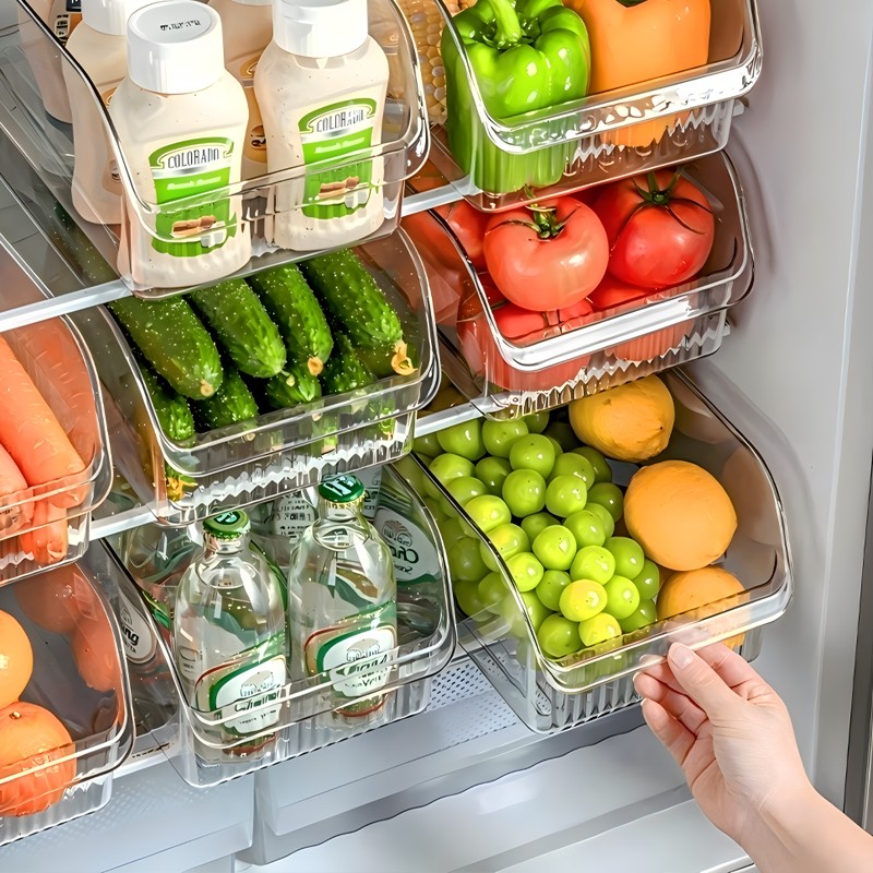 冰箱整理盒收纳盒保鲜盒食品级塑料厨房专用蔬菜鸡蛋冷冻储物神器