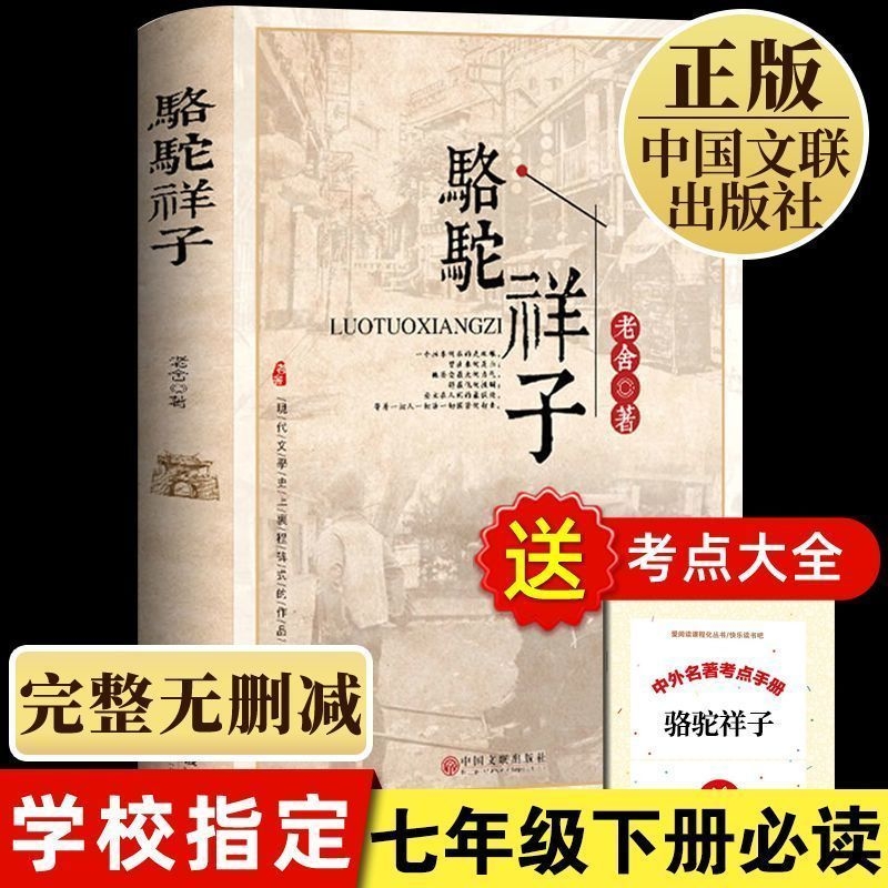 骆驼祥子和海底两万里必读正版书原著七年级下册的课外书名著初一7下语文书目初中课外阅读书籍2二万里红岩非人民教育出版社小说