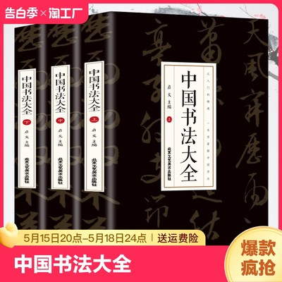 中国书法大全从入门到精通学书法颜真卿欧阳询赵孟俯楷书行书草书篆书隶书毛笔字石门颂礼器碑曹全碑张迁碑中国书法技法基础书籍