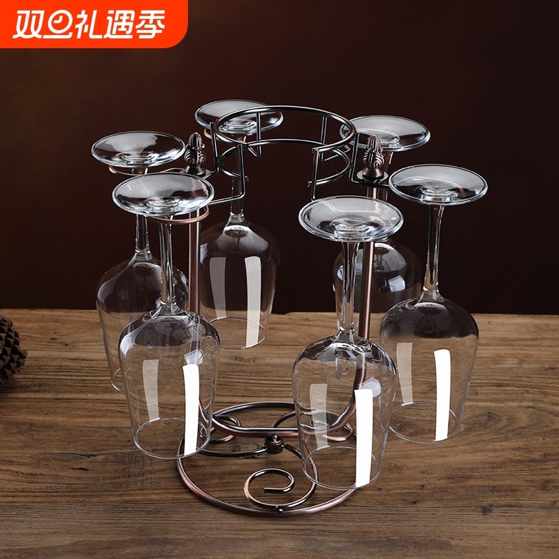家用红酒杯架倒挂葡萄高脚杯醒酒器架悬挂创意葡萄酒装饰欧式酒具