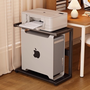 台式电脑主机箱托架办公桌下双层置物架多功能打印机放置架支架子