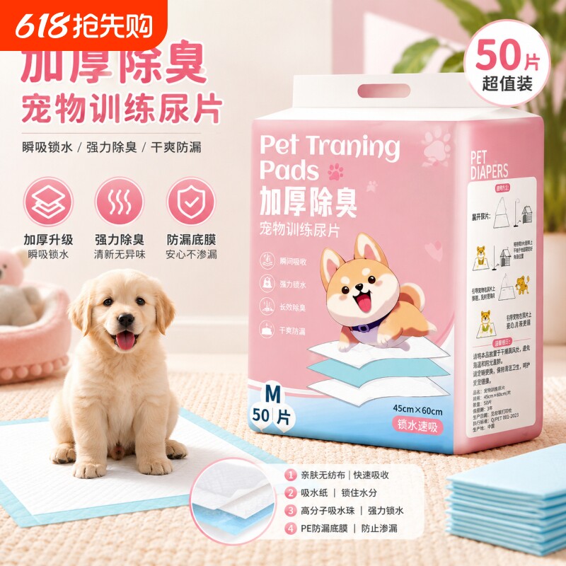 狗狗尿垫尿片宠物用品厕所除臭吸水垫尿不湿加厚训导一次性尿布