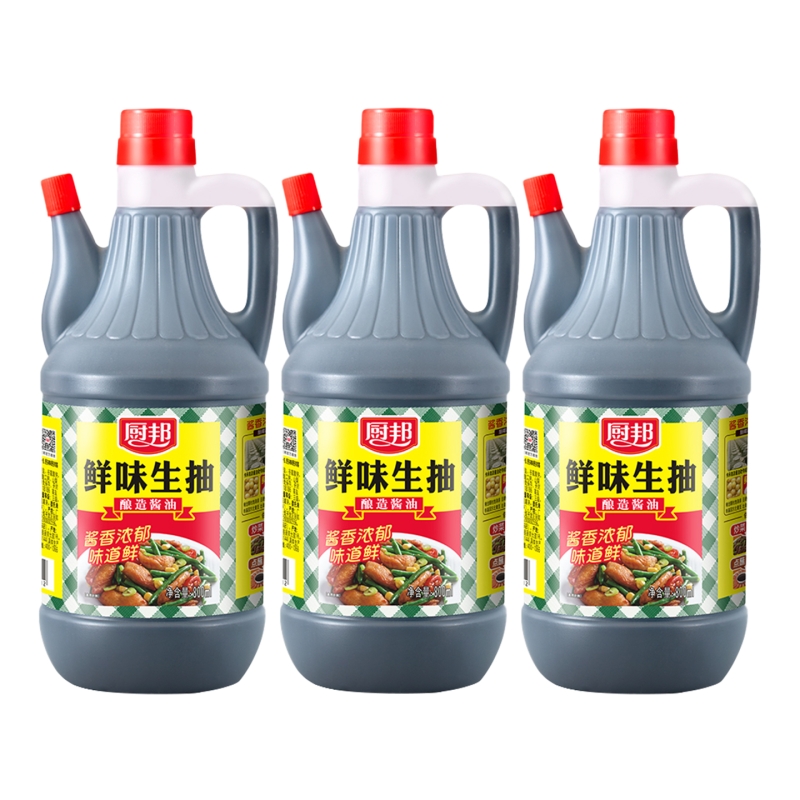 厨邦鲜味生抽800ml*3