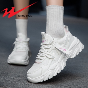 双星厚底春季老爹鞋女款2025新款增高百搭爆款鞋子运动鞋布鞋平底